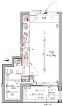 ラグディア高輪 104 間取り図