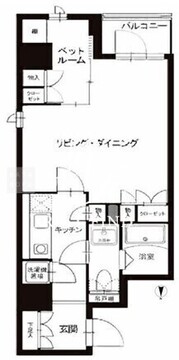レックスガーデン神楽坂北町 101 間取り図