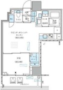 パークアクシス五反田スカイタワー 406 間取り図