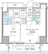 パークアクシス五反田スカイタワー 402 間取り図