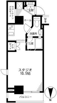 レジディア九段下 706 間取り図