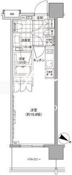 パークハビオ渋谷神山町 203 間取り図