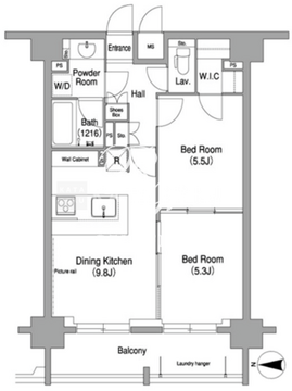 コンフォリア下北沢 604 間取り図