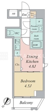 グランカーサ曳舟 209 間取り図