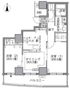 アクティ汐留 2810 間取り図