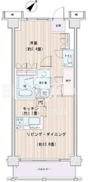 エスティメゾン豊洲レジデンス E-831 間取り図