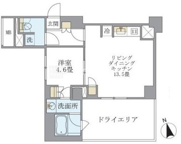 ブリリアイスト北沢 102 間取り図