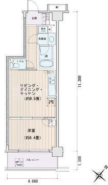エスティメゾン豊洲レジデンス E-729 間取り図