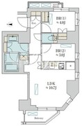 ブリリアイスト清澄庭園 501 間取り図