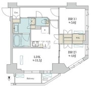 ブリリアイスト清澄庭園 503 間取り図