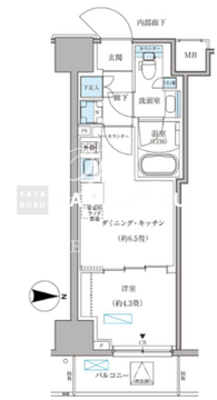 パークアクシス住吉ガーデンスクエア 510 間取り図