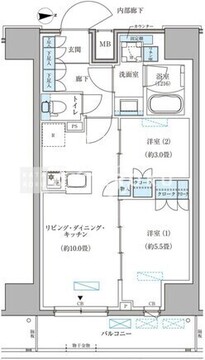 パークアクシス住吉ガーデンスクエア 912 間取り図