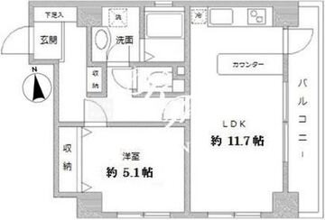 ラクラス田原町 404 間取り図