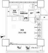 パークキューブ愛宕山タワー 1006 間取り図