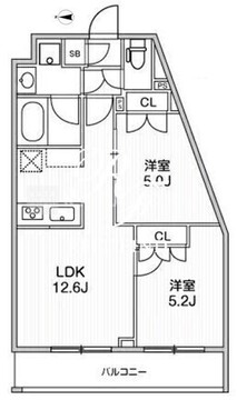 ライムレジデンス品川イースト 205 間取り図