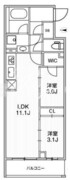 ライムレジデンス品川イースト 401 間取り図