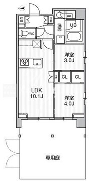 シーズンフラッツ菊川ノース 101 間取り図