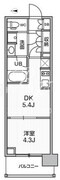 シーズンフラッツ菊川ノース 202 間取り図