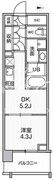 シーズンフラッツ菊川ノース 205 間取り図