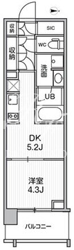 シーズンフラッツ菊川ノース 205 間取り図
