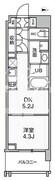 シーズンフラッツ菊川ノース 206 間取り図