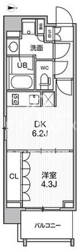 シーズンフラッツ菊川ノース 207 間取り図