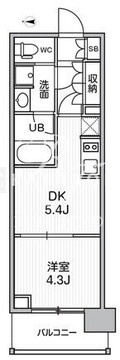 シーズンフラッツ菊川ノース 302 間取り図