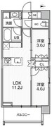 シーズンフラッツ菊川ノース 304 間取り図