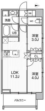 シーズンフラッツ菊川ノース 304 間取り図