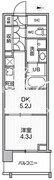 シーズンフラッツ菊川ノース 305 間取り図