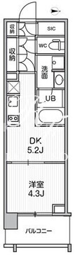 シーズンフラッツ菊川ノース 305 間取り図