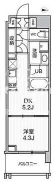 シーズンフラッツ菊川ノース 306 間取り図