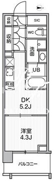 シーズンフラッツ菊川ノース 505 間取り図