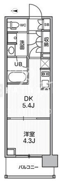 シーズンフラッツ菊川ノース 702 間取り図