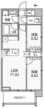 シーズンフラッツ菊川ノース 704 間取り図