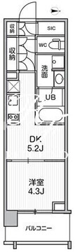 シーズンフラッツ菊川ノース 705 間取り図