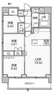 シーズンフラッツ菊川ノース 706 間取り図