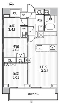 シーズンフラッツ菊川ノース 706 間取り図