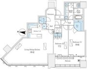 パークコート渋谷ザタワー 3604 間取り図