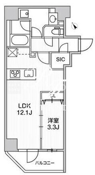 ウィーヴベース墨田パーク 401 間取り図