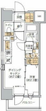 リビオメゾン西麻布 505 間取り図