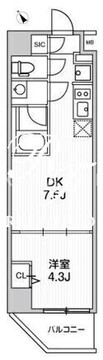 ウィーヴベース墨田パーク 802 間取り図