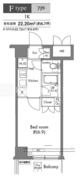 プラウドフラット早稲田 506 間取り図