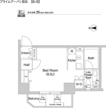 プライムアーバン目白 501 間取り図