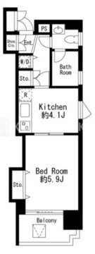 プライムアーバン日本橋茅場町 610 間取り図
