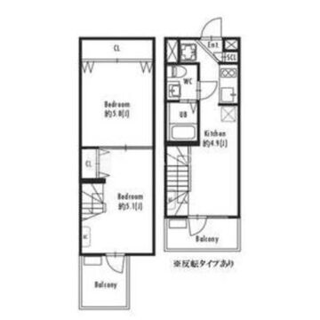 プライマル下北沢代田 103 間取り図