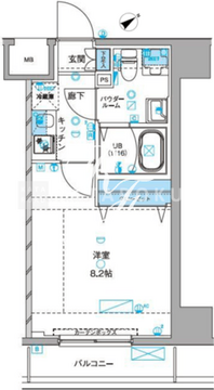 ジェノヴィア浅草3グリーンヴェール 807 間取り図