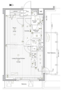 プレミアムキューブG北新宿DEUX 407 間取り図