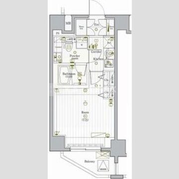 プレミアムキューブG駒沢大学 1103 間取り図