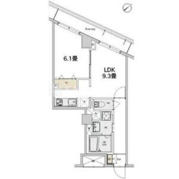 カスタリア本駒込 313 間取り図
